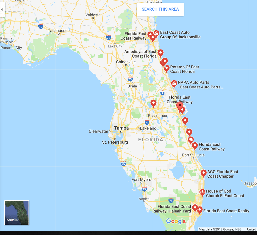 Map Of Florida East Coast Beach Towns My XXX Hot Girl