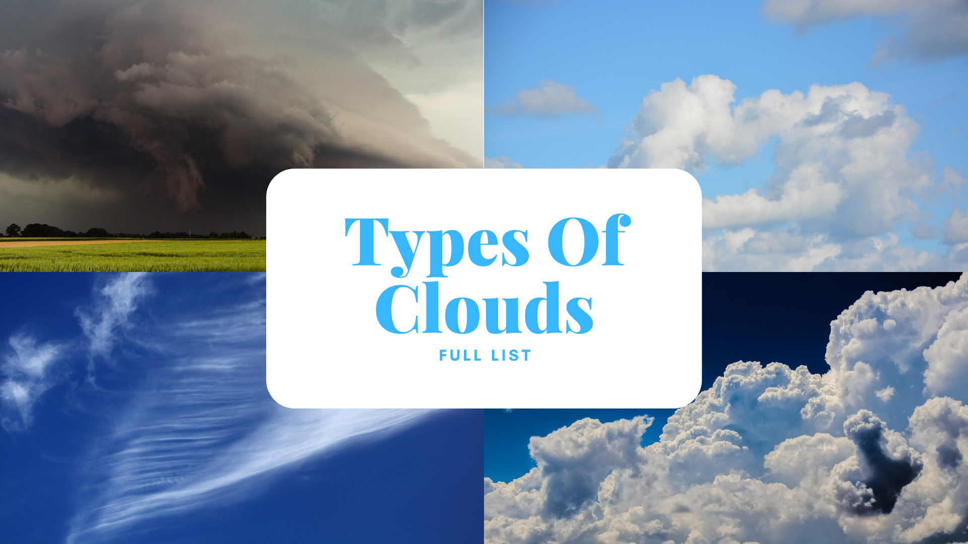 3 Types Of Clouds