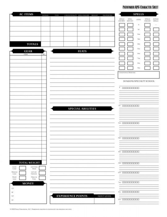 Pathfinder Character Sheet With PDF Science Trends 2022 