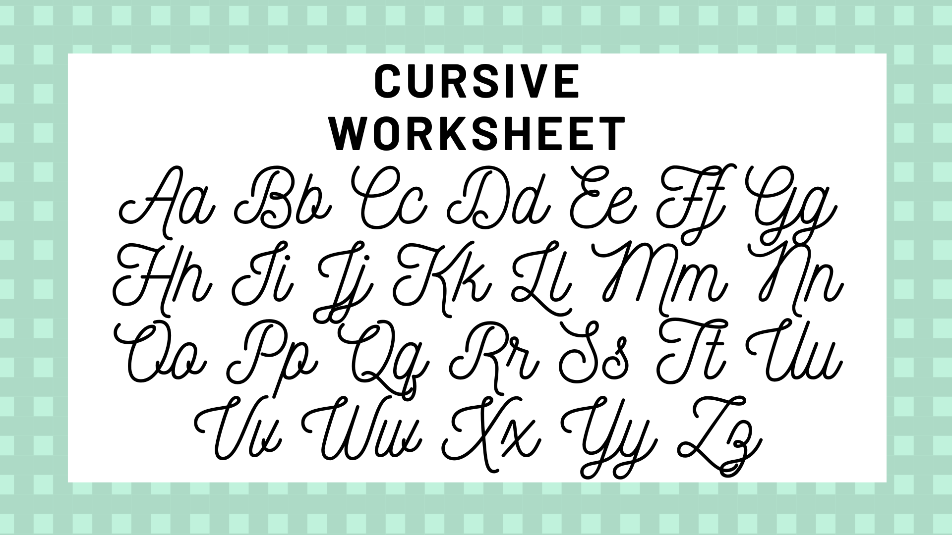 Cursive Alphabet: Your Guide To Cursive Writing  Science Trends