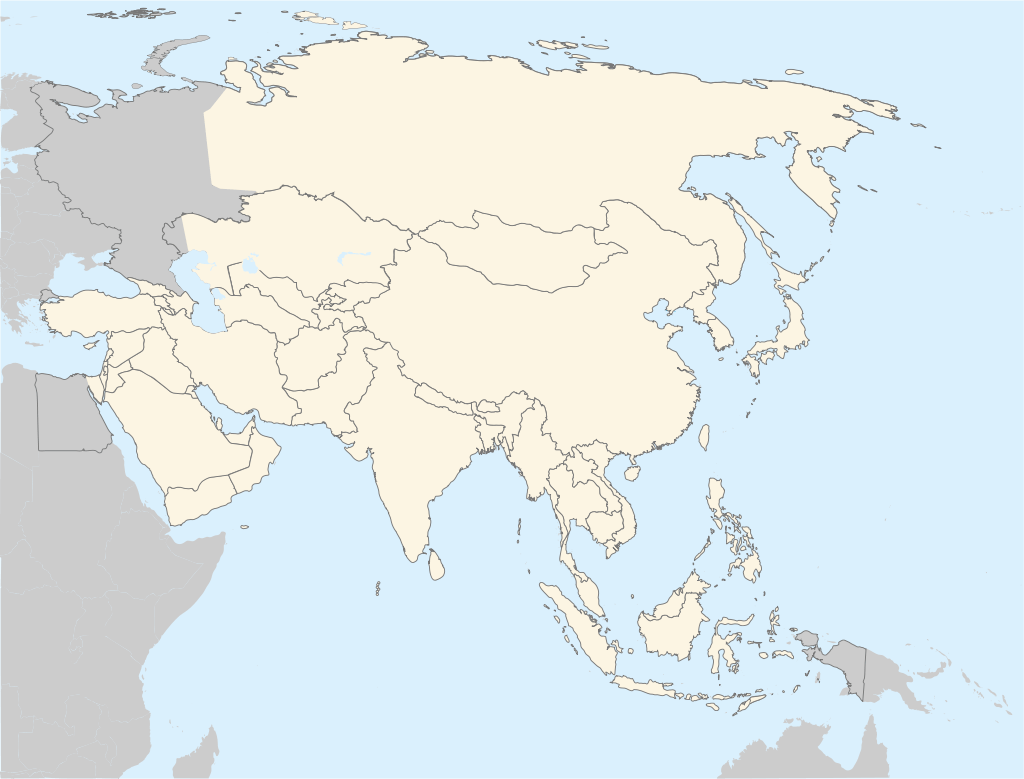 Blank Map Of Asia